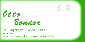 otto bondor business card