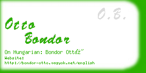 otto bondor business card